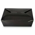 Americareroyal AmerCareRoyal #3 Folded Takeout Box Black 7.75 in. X 5.5 in. X 2.5 in., 50PK FTB3BK